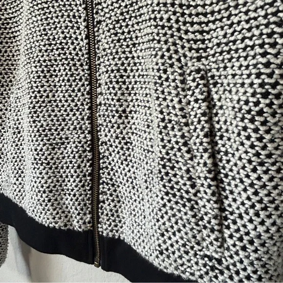 Marine Layer Birdseye Bomber JacketXSBlack & White Textured Zip-Up EUC